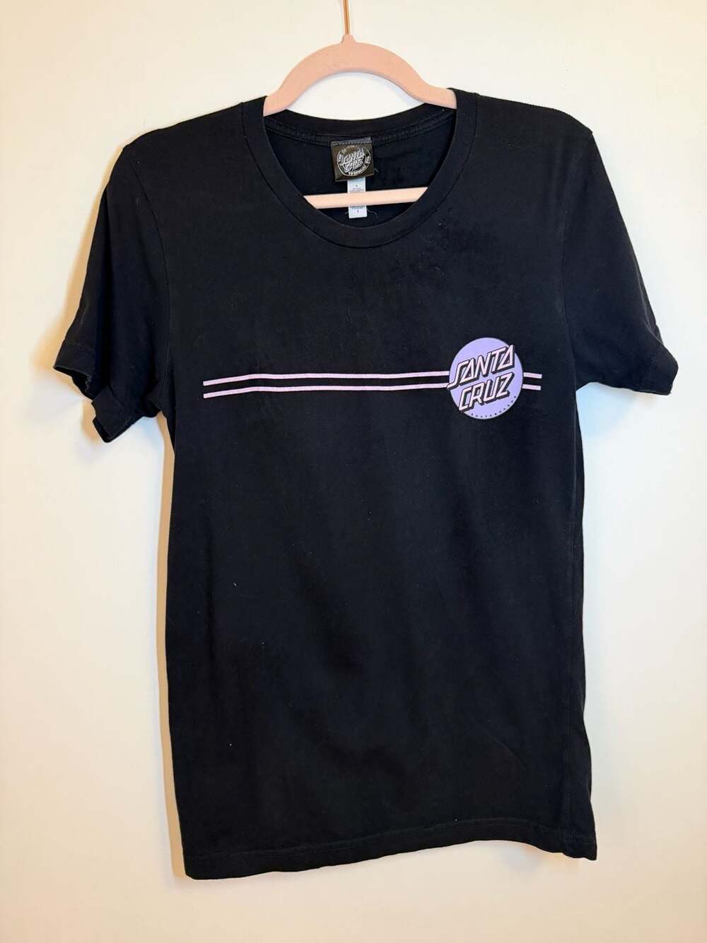 Santa Cruz Skateboards Classic Dot Logo T-Shirt Black Size S